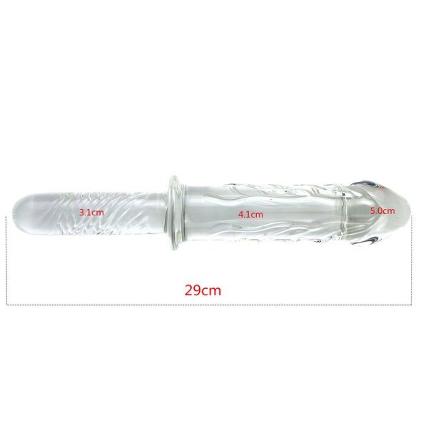 (image for) Large Glass Dildo With Handle