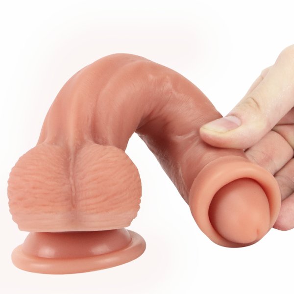 (image for) Lifelike 8.7"/22 cm Realistic Dildo - Foreskin