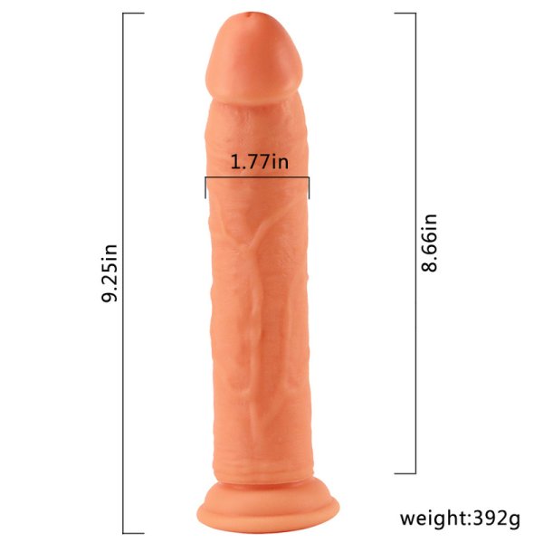 (image for) Lifelike Silicone 9.3"/23.5 cm Dildo - Lover