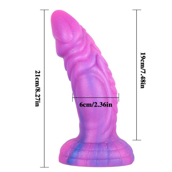 (image for) Colorful Flash 21 CM/8.2" Silicone Dildo