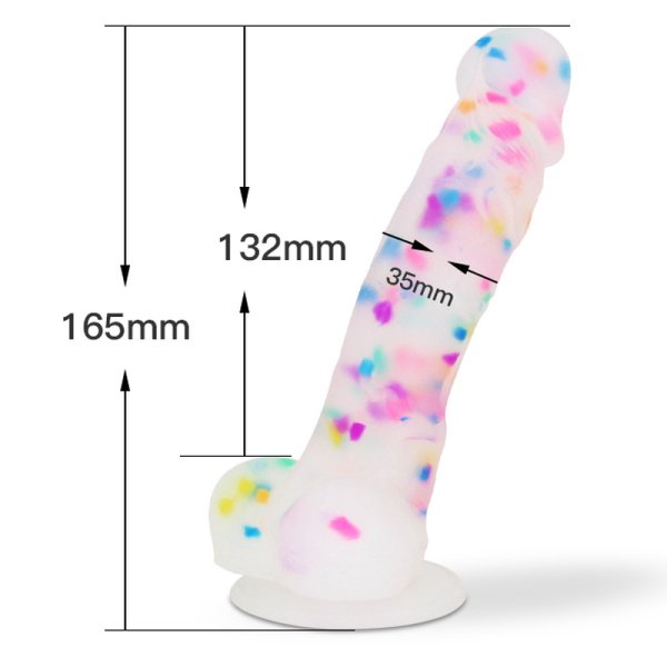 (image for) Jelly Colorful Liquid Silicone Dildo