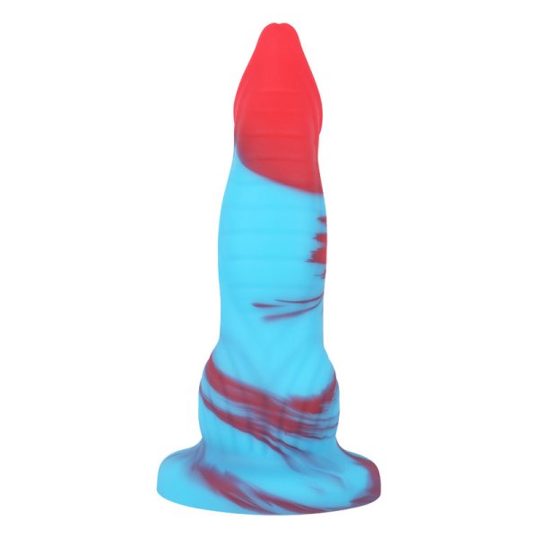 (image for) Blue And Red Realistic Dick - 22cm/8.6"