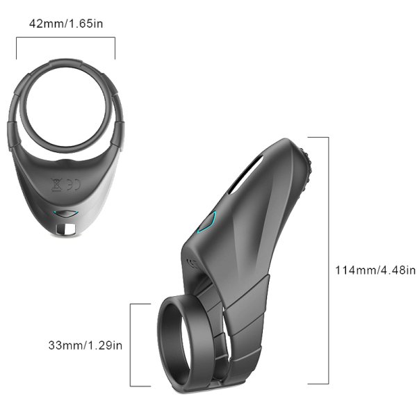 (image for) Vibrating Dual Penis Ring with Taint Teaser