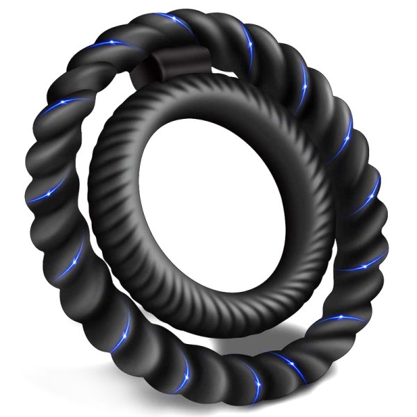 (image for) Silicone Dual Penis Ring