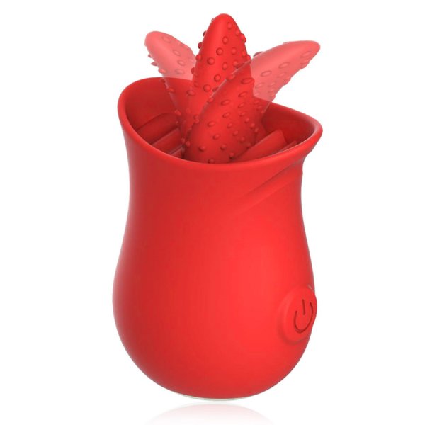 (image for) Silicone Flower Shape Vibrator with Tongue