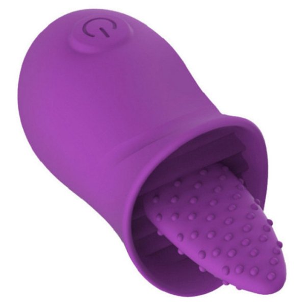 (image for) Silicone Flower Shape Vibrator with Tongue