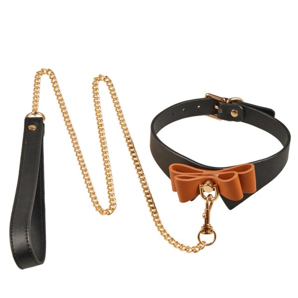 (image for) Exquisite Leather Neck Collar With Bow