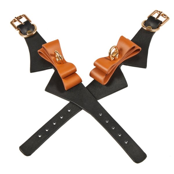 (image for) Exquisite Leather Cuffs With Bow