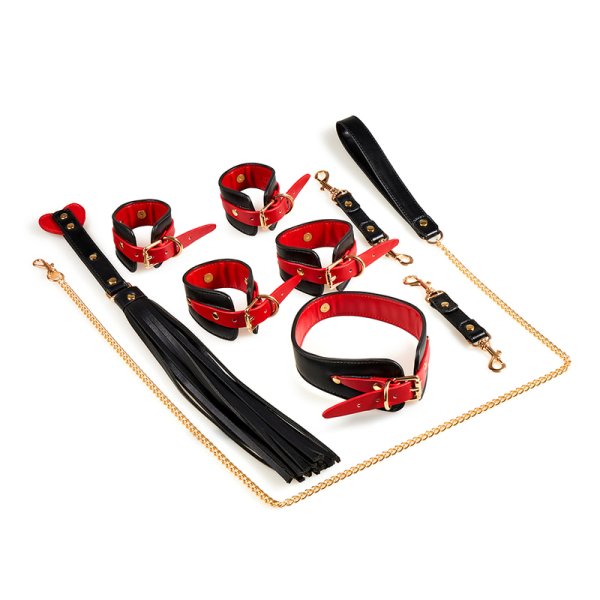 (image for) Black & Red PU Bondage Kit