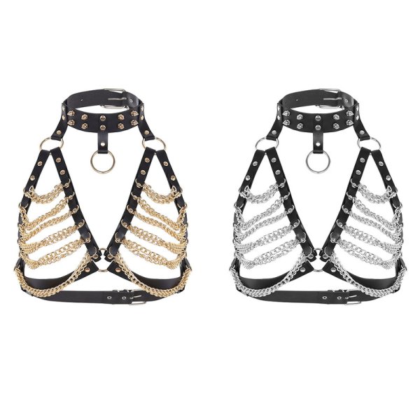 (image for) Women's Punk Harness Bra Goth Belt