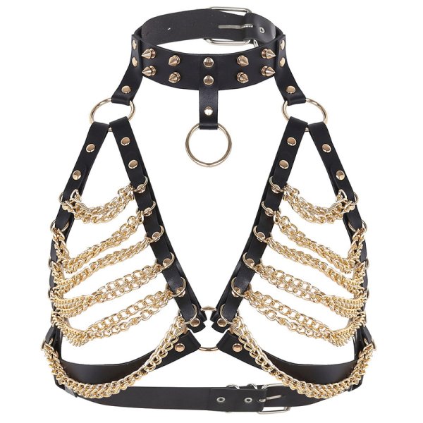 (image for) Women's Punk Harness Bra Goth Belt