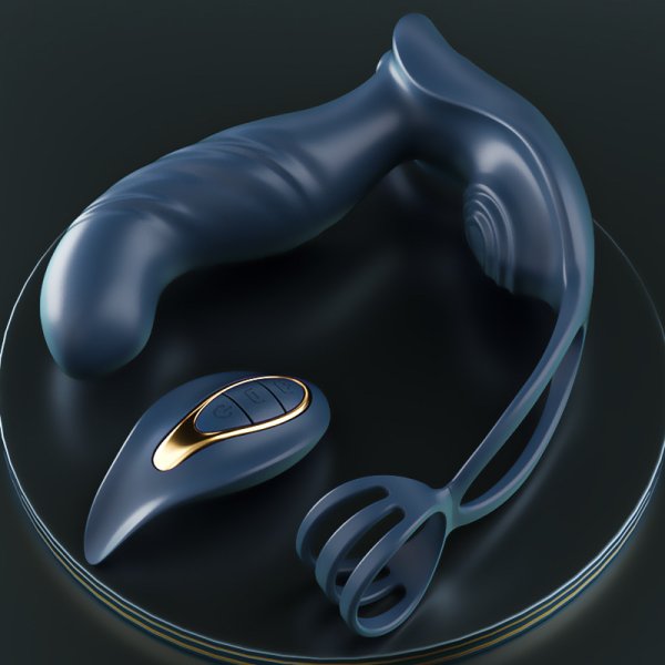 (image for) Blue Knight Prostate With Cock Ring