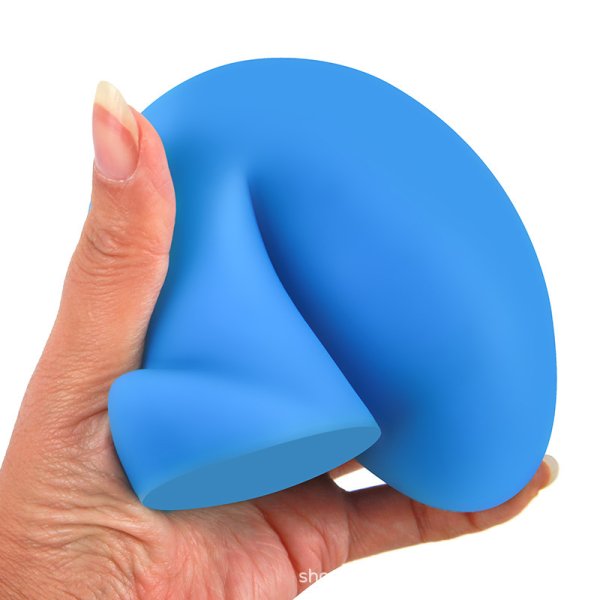 (image for) Dragon Egg Soft Silicone Butt Plug - Blue Color