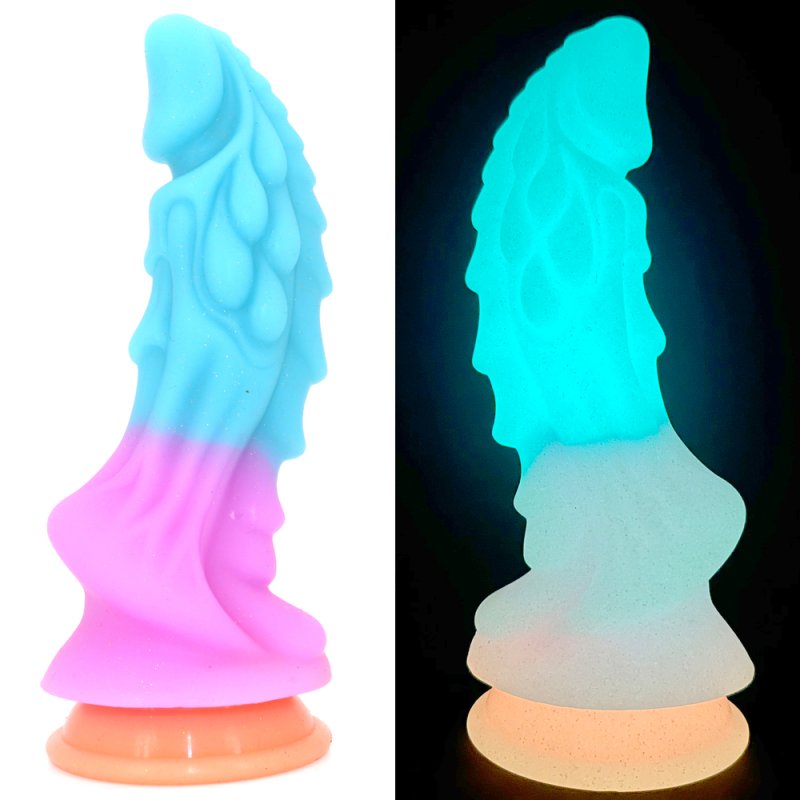 (image for) Unicorn Colorful Silicone Dildo - Luminous