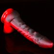 (image for) Magic Dragon Silica Gel Colorful Dildo - Fire