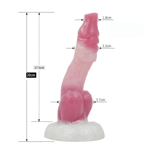 (image for) White Base pEACH Silica Gel Dildo - 07