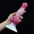 (image for) White Base Peach Silica Gel Dildo - 08