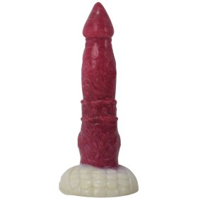 White Base Hellfire Silica Gel Dildo - 11
