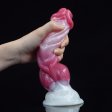 (image for) White Base Peach Silica Gel Dildo - 12