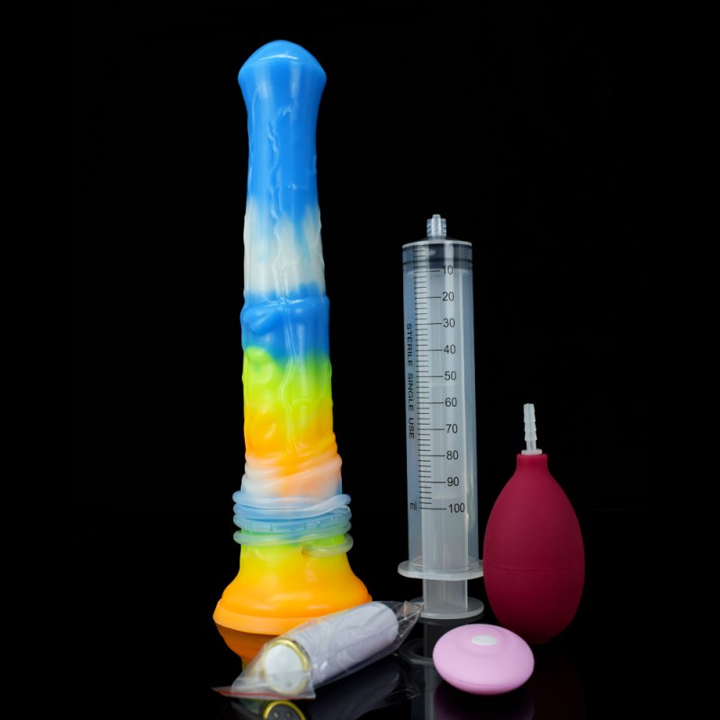 (image for) Triple Function Squirting Luminous Dildo - 01