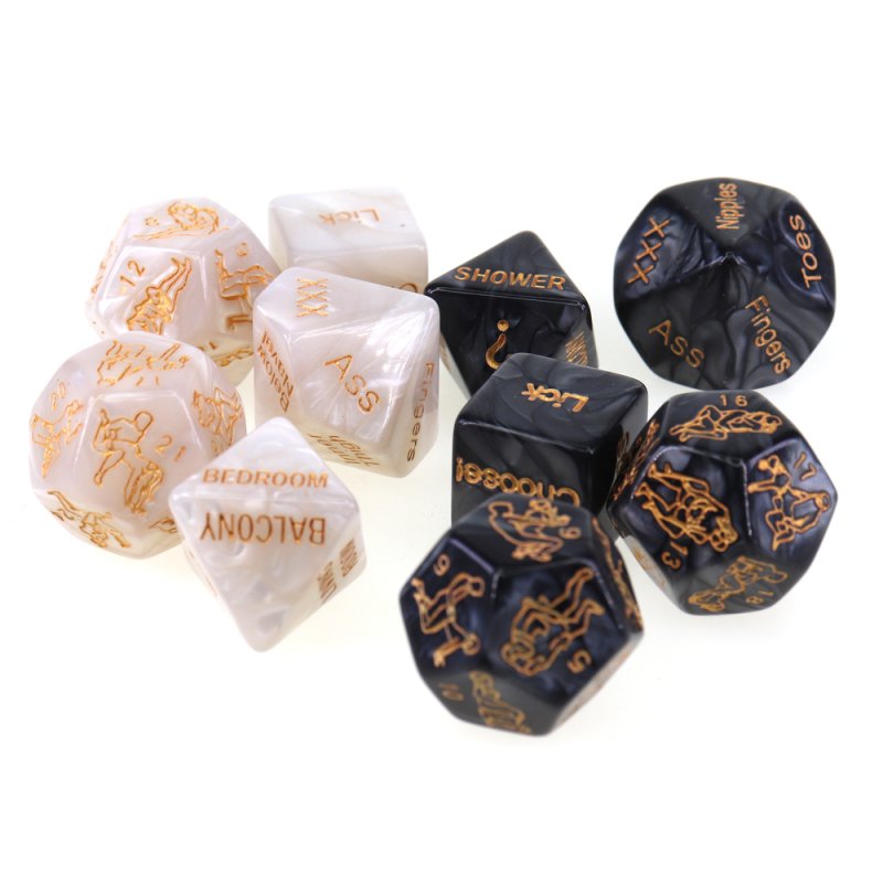 (image for) 5 PCS Fun Acrylic Dice Love Dice