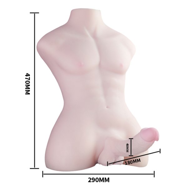 (image for) Male 3D Torso Half Body With Big Dildo