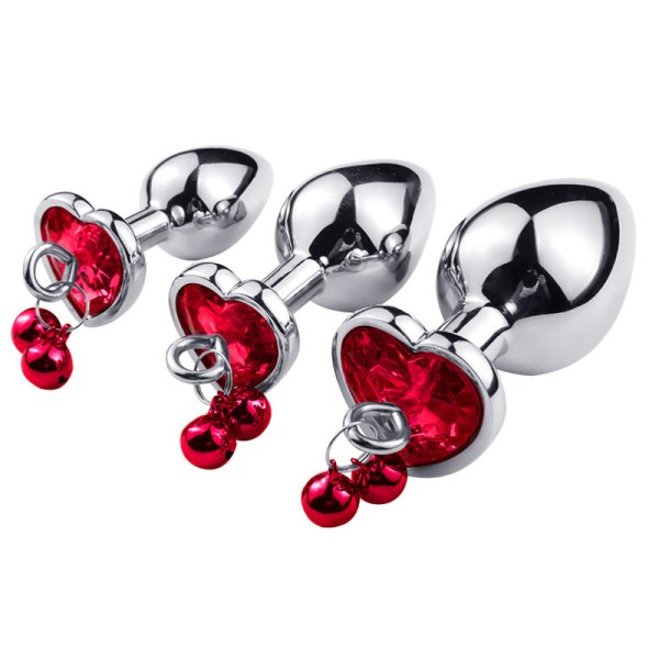 (image for) Jeweled Heart Anal Plug with Bell