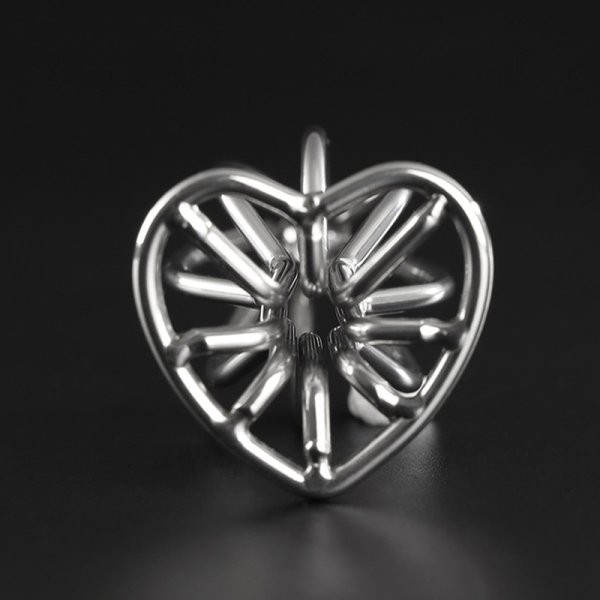 (image for) Hollow Stainless Steel Heart Anal Plug