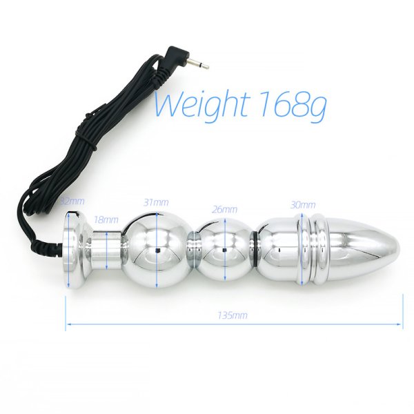(image for) Bipolar Metal Electric Shock Butt Plug- Q