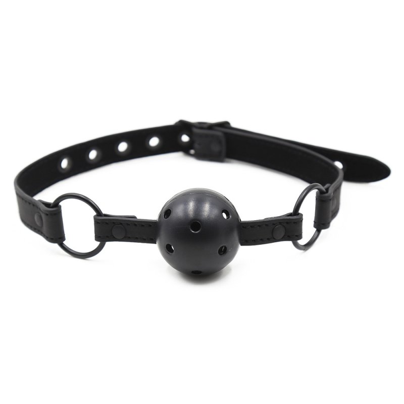 (image for) High Grade Leather Breathable Ball Gag