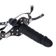 (image for) Strap On Silicone Double Dildo With Penis Gag