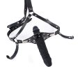 (image for) Strap On Silicone Double Dildo With Penis Gag