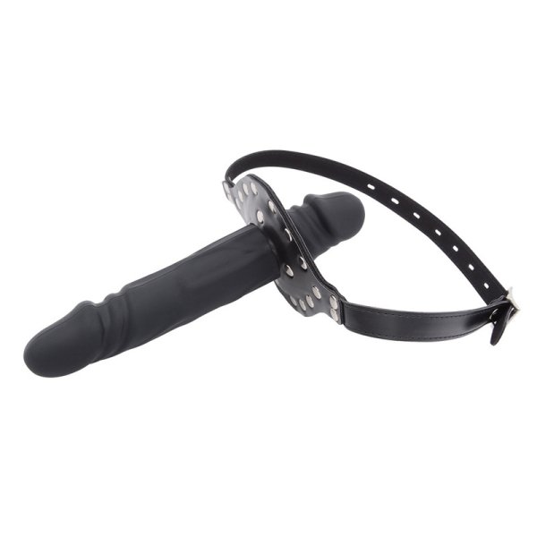 (image for) Double-Cock Dildo Penis Mouth Gag