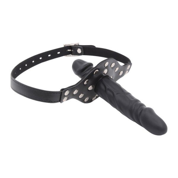 (image for) Double-Cock Dildo Penis Mouth Gag