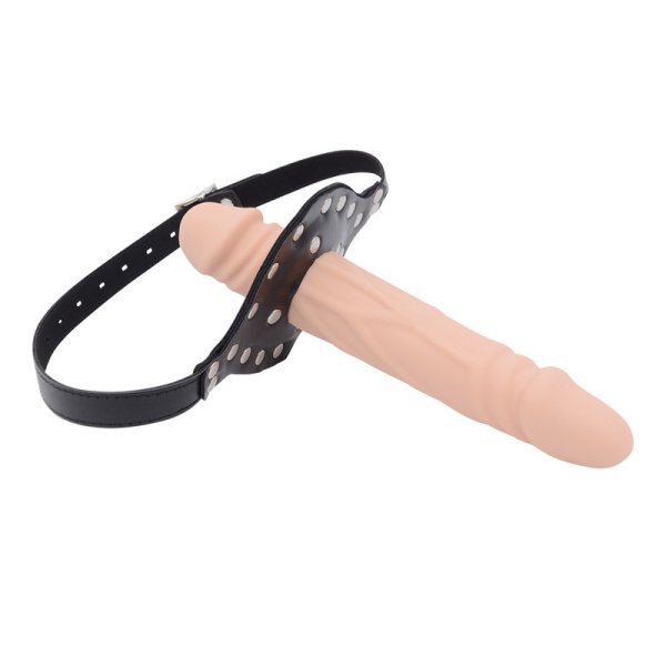(image for) Double-Cock Dildo Penis Mouth Gag