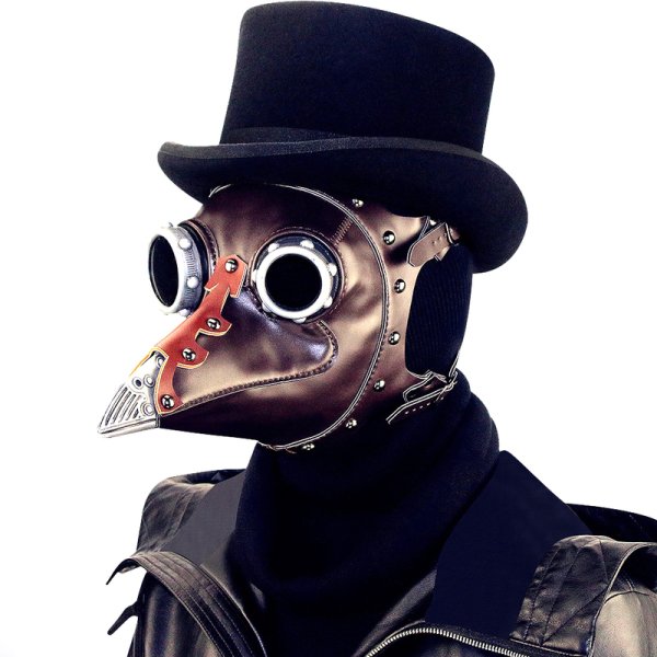 (image for) Plague Bird Doctor Mask Brown PU Leather Bird Beak Masks