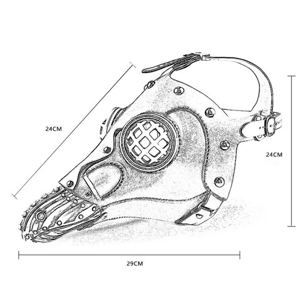 (image for) Plague Doctor Mask Gothic Bird Beak Mask