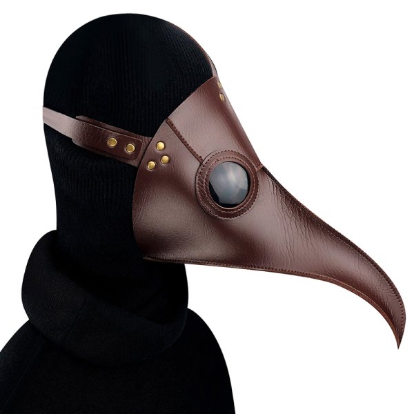 (image for) Brown Plague Long Bird Mouth Doctor Dance Mask