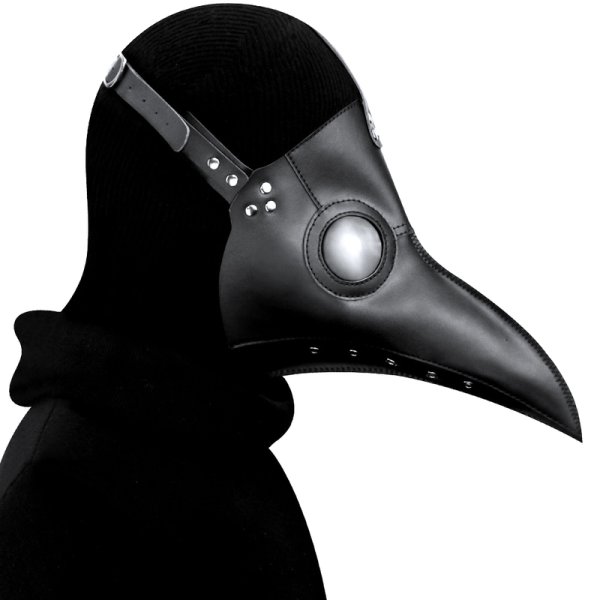 (image for) Plague Doctor Long Nose Faux Leather Venetian Mask