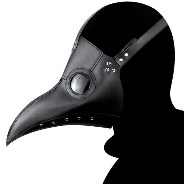 (image for) Plague Doctor Long Nose Faux Leather Venetian Mask