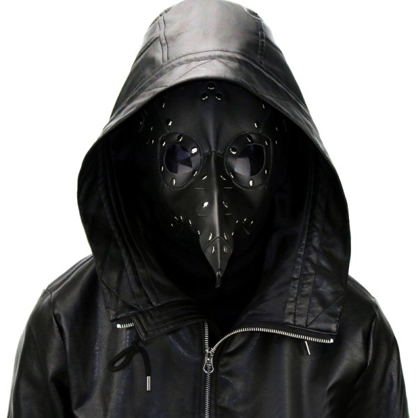 (image for) Black Plague Doctor Mask Gothic Long Nose Bird Beak