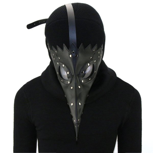 (image for) Black Plague Doctor Mask Gothic Long Nose Bird Beak