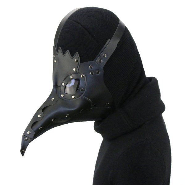(image for) Black Plague Doctor Mask Gothic Long Nose Bird Beak
