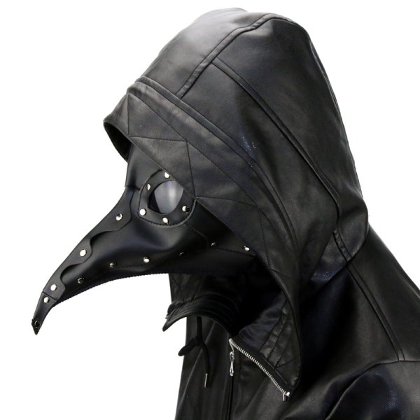 (image for) Black Plague Doctor Mask Gothic Long Nose Bird Beak