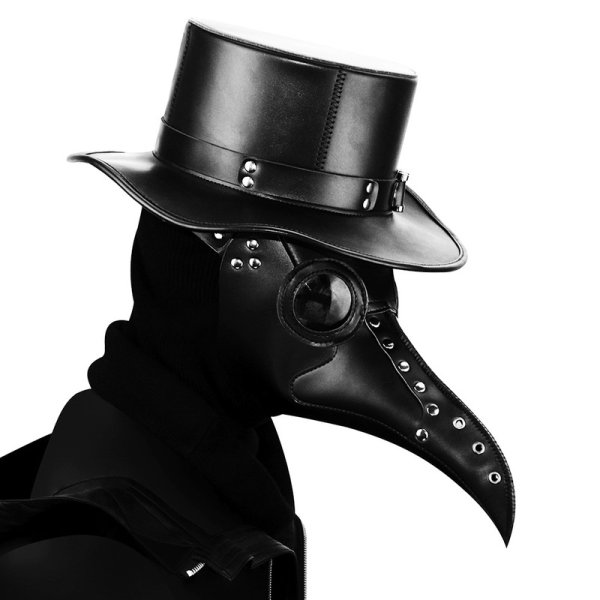 (image for) Black Long Nose Beak Steampunk Bird Masks