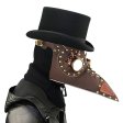 (image for) Brown PU Leather Rivet Spike Long Bird Beak