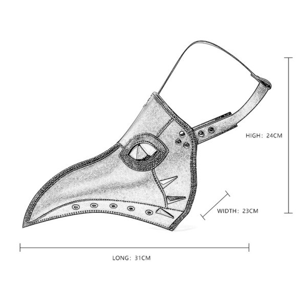 (image for) Steampunk Rivets Long Beak Cosplay Beak