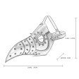 (image for) Steampunk Cutout Rivets Long Beak Mask