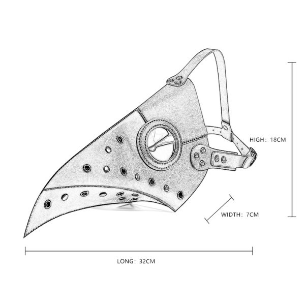 (image for) Steampunk Plague Doctor Cutout Beak Mask