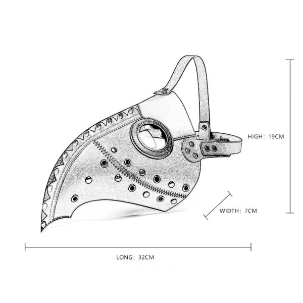 (image for) Steampunk Double Color Nailed Masquerade Mask
